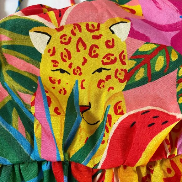 Shein VCay Riccolta Carta Pap 21 Floral Tropical Mini Dress Size M/6 Multi NWT - Picture 5 of 16